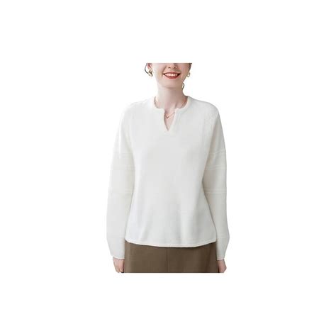 Maglione in lana e cashmere in avorio 